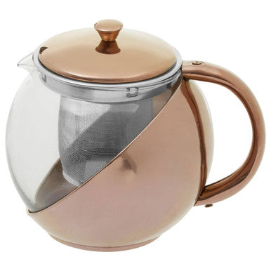 Stainless Steel Teapot with Copper Finished Infuser | Fuso