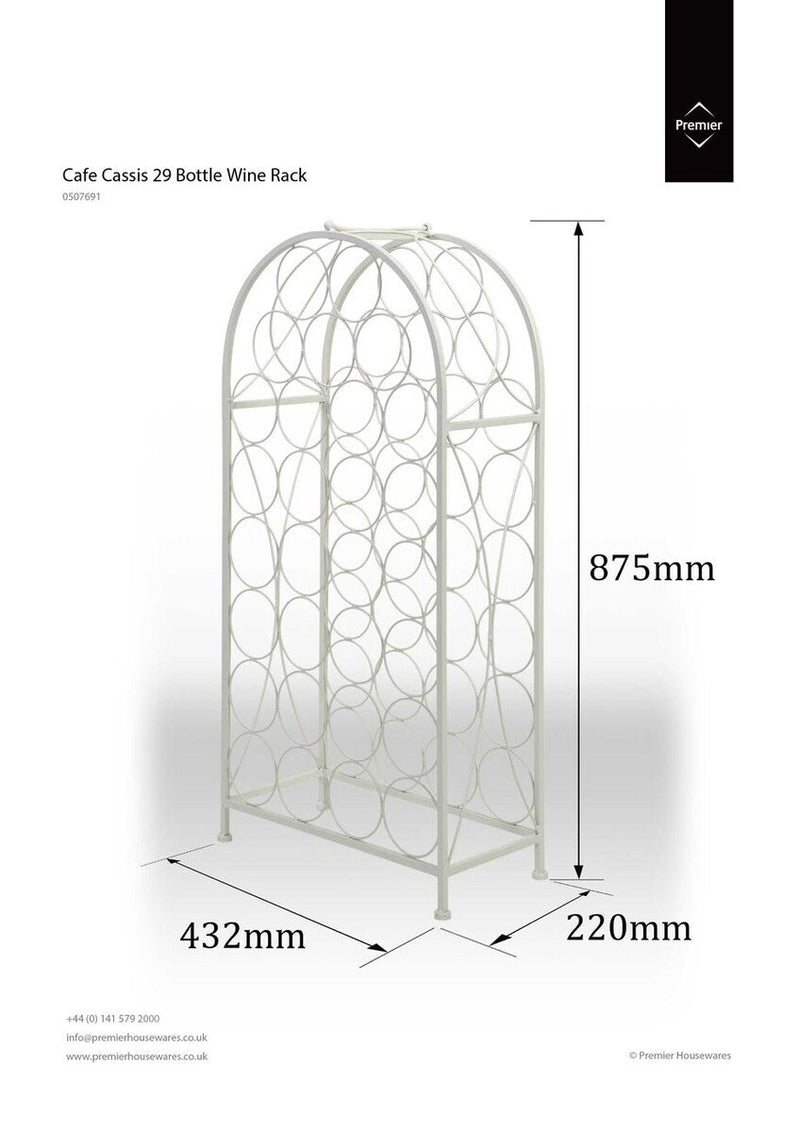 Cream 29 Bottles Wine Rack | Cafe Cassis