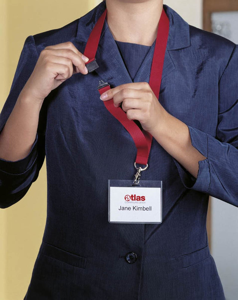 Durable Soft Neck Lanyards with Clip and Safety Release | 10 Pack | Red