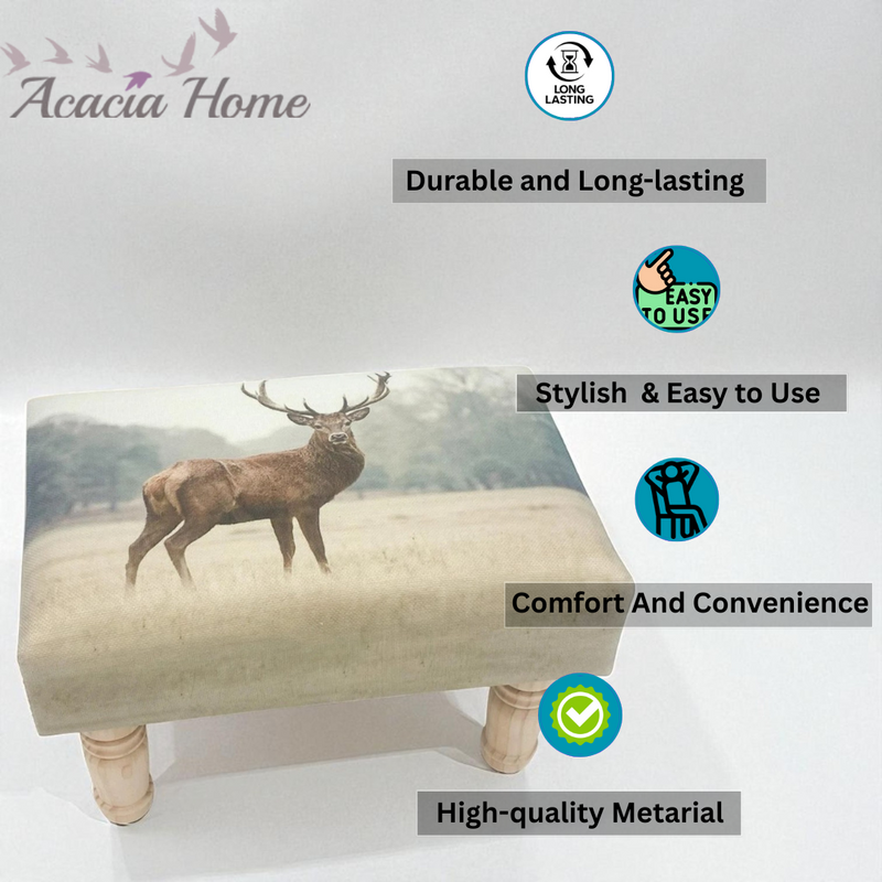 STAG FOOTSTOOL - Lightweight and Luxurious