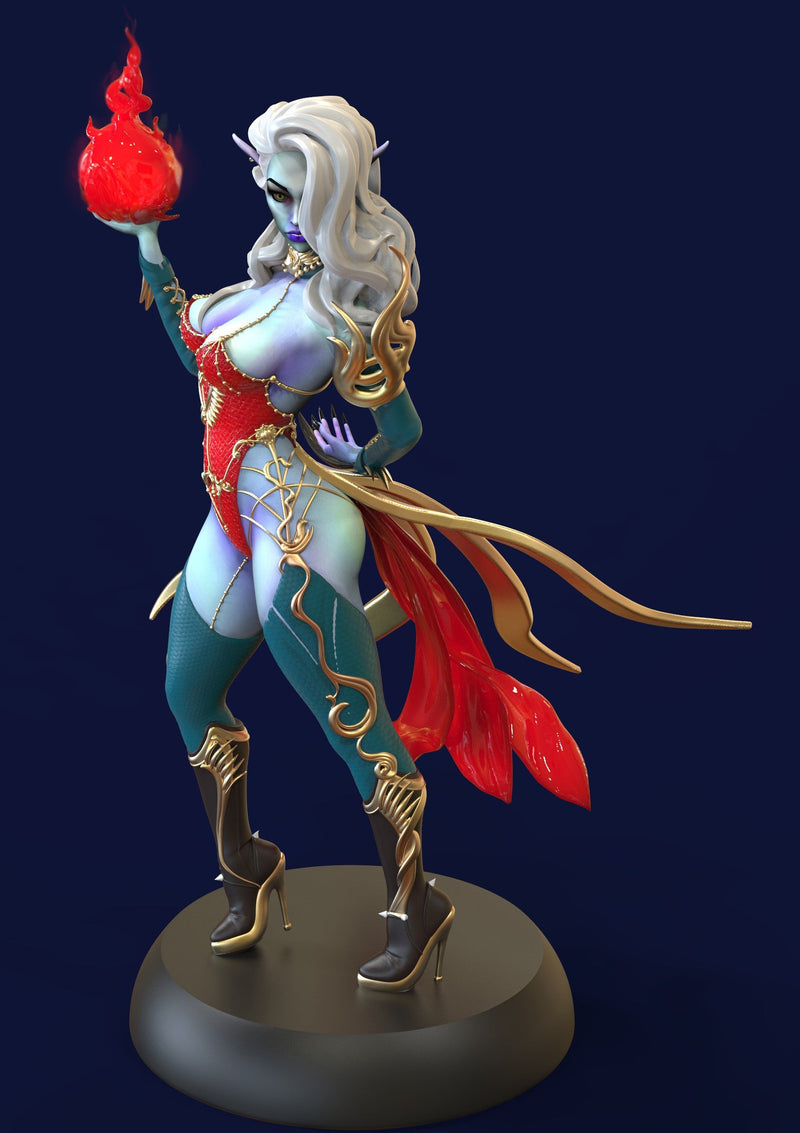 Dark Elf Wizard Figurine