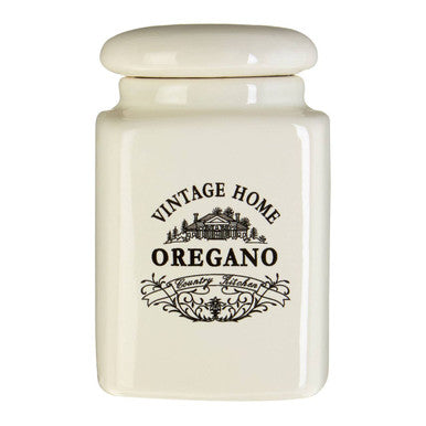Set of Six Cream Spice Jars | Vintage Home