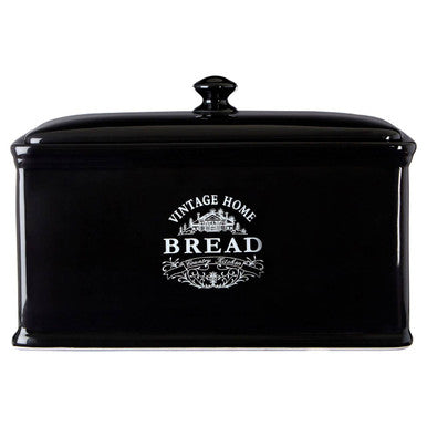 Black Dolomite Bread Crock | Vintage Home