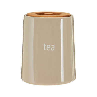 Beige Ceramic Tea Canister | Fletcher