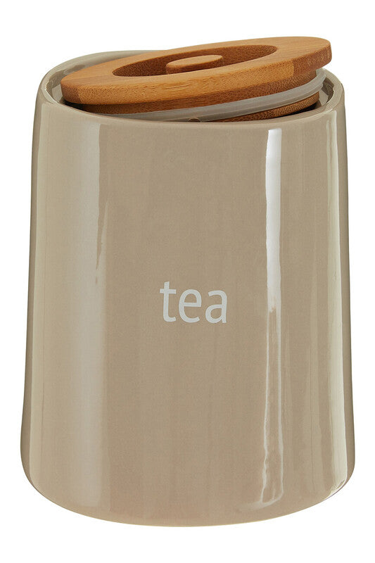 Beige Ceramic Tea Canister | Fletcher