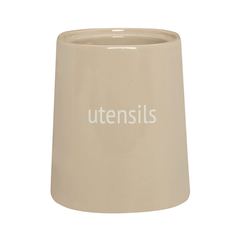 Beige Ceramic Utensils Holder | Fletcher
