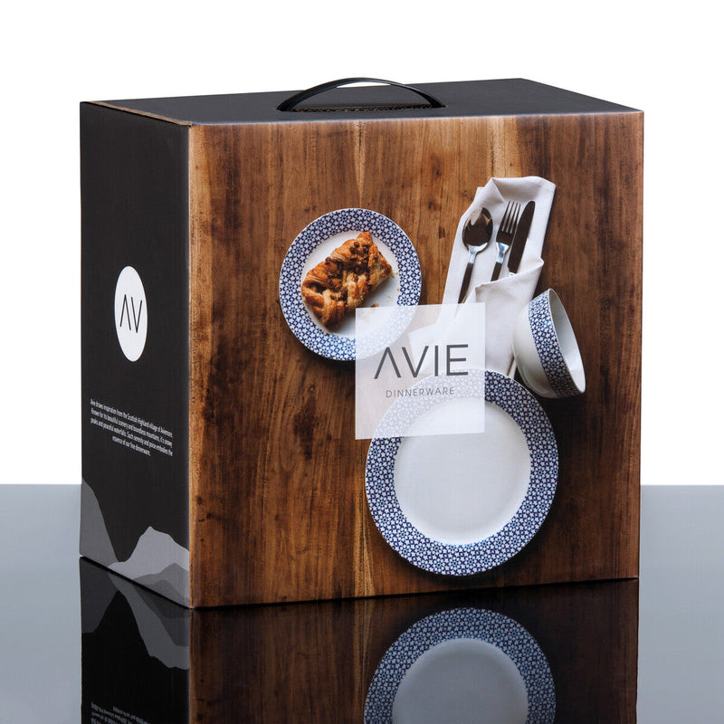 Casablanca 12 Piece Blue Dinner Set Mob | Avie