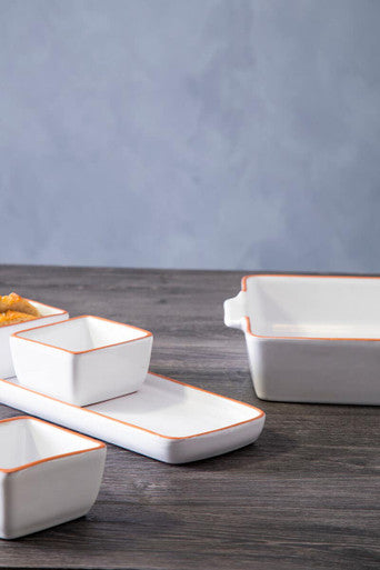 Terracotta White Glazed Oven to Table Dish | Calisto