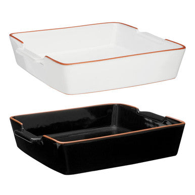Terracotta Black Glazed Oven to Table Dish | Calisto