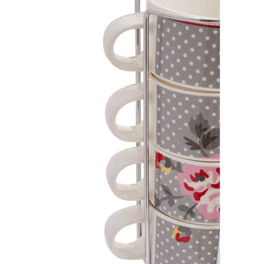 Set of Four Stackable Mugs with Stand | Pippa
