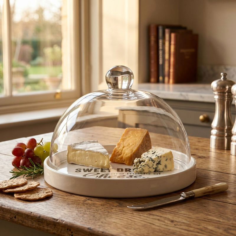 Cheese Board with Glass Dome | Pun and Games