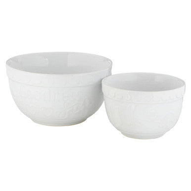 White Set of Two Mixing Bowls | Gigi