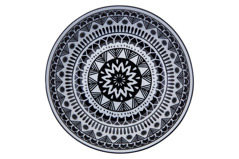 12 Piece Black and White Dinner Set | Maya