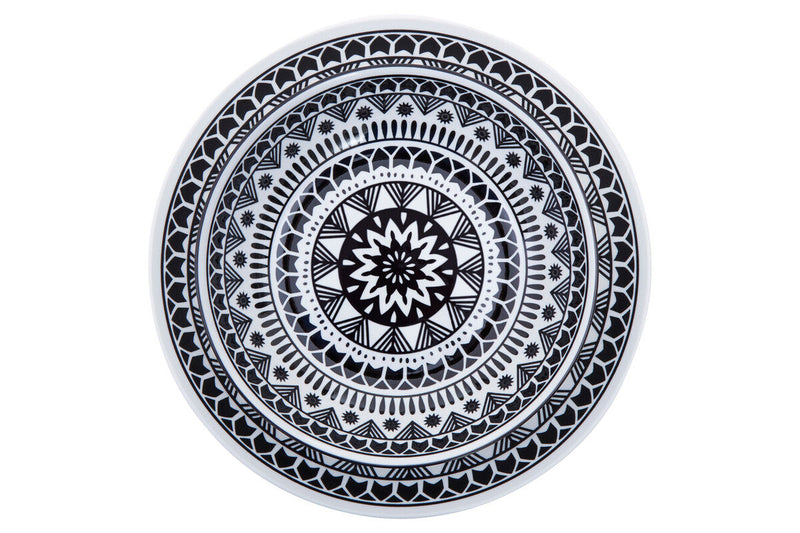12 Piece Black and White Dinner Set | Maya