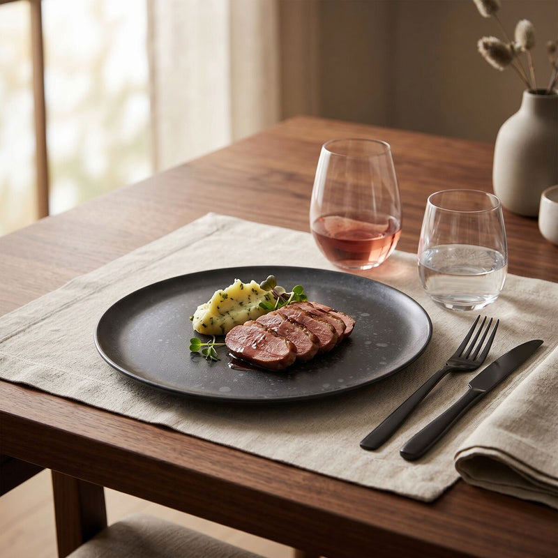 Grey Speckled Dinner Plate | Hygge