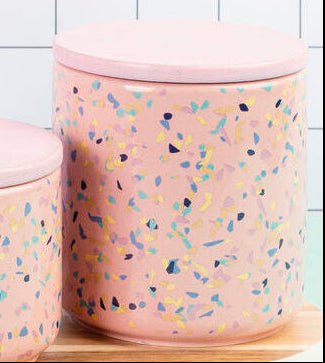 Medium Pink Terrazzo Storage Canister | Yuki