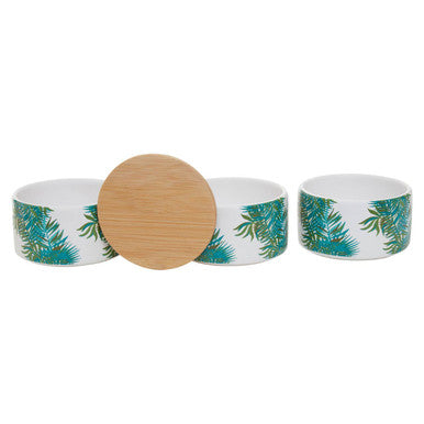 Set of Three Stackable Canisters | Winter Palm