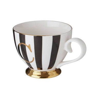 Black and White Monogram Mug C | Duchess
