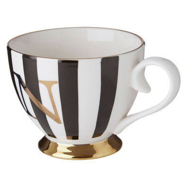 Black and White Monogram Mug N | Duchess
