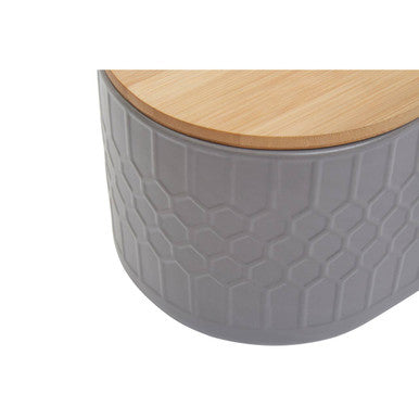 Grey Bread Bin in Stoneware | Geome