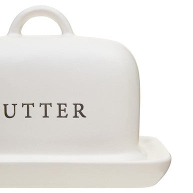 Cream Large Butter Dish | Farmhouse