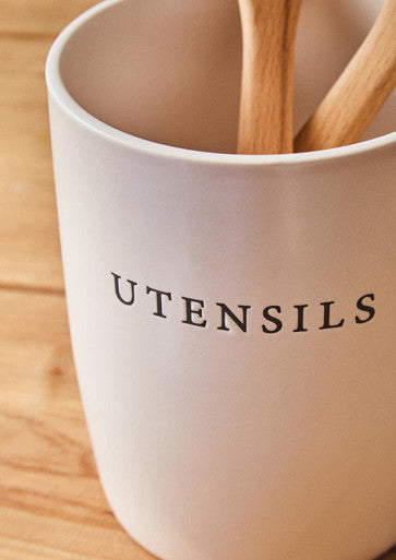 Cream Utensil Holder | Farmhouse