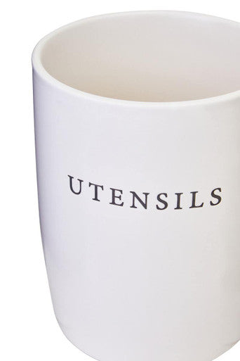 Cream Utensil Holder | Farmhouse