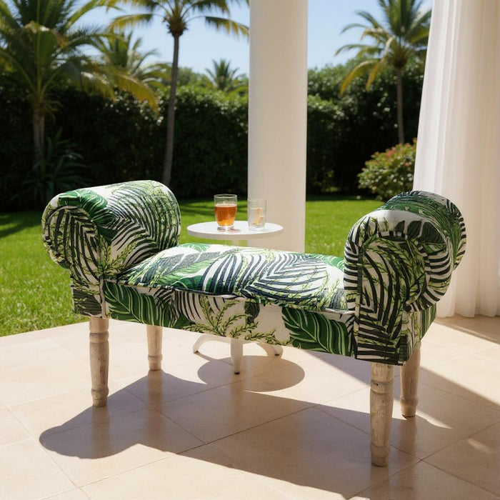 PALM LEAF FABRIC  WINDOW SEAT