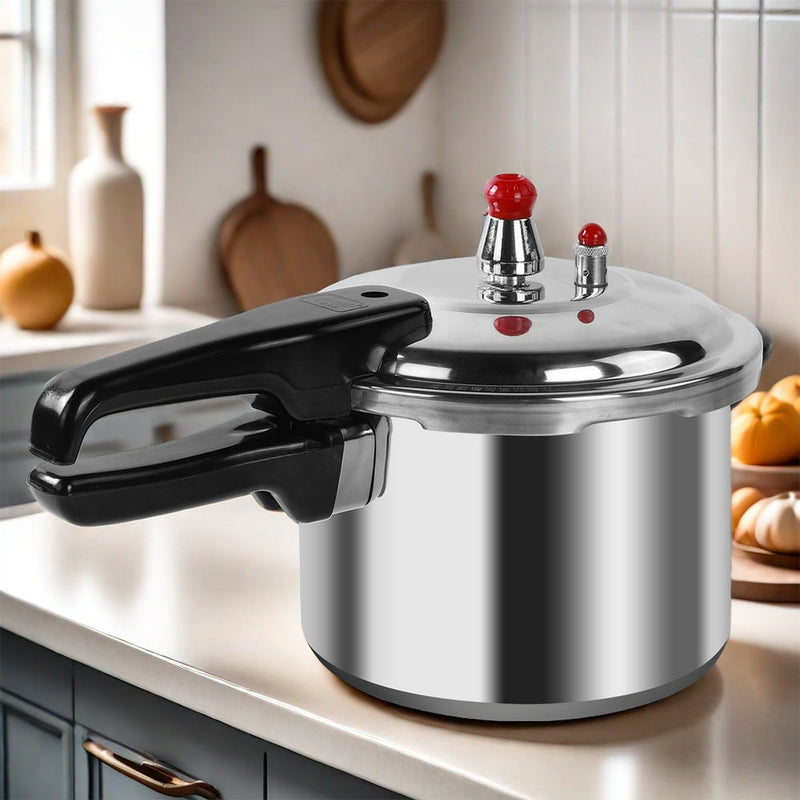 7LHome Dual Handle Aluminum Pressure Cooker Kitchen Catering Cookware UK