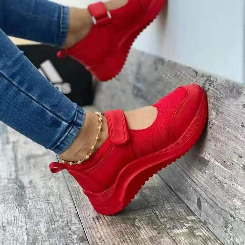 Wedge Velcro Casual Plus Size Sports Women's Shoes