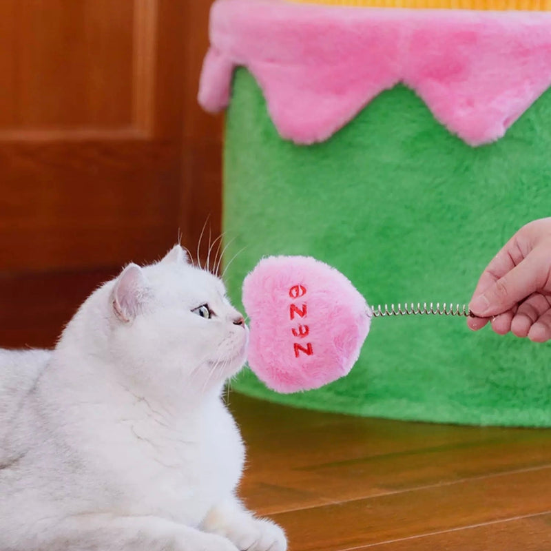 zeze Cream Three-Layer Cake Cat Tree — 110 cm Plush Cat Condo with Hideaways