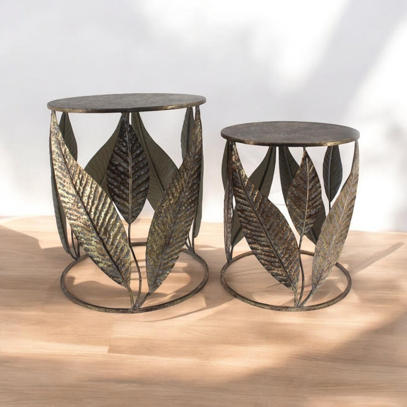 61/50CM SET 2 METAL TABLES
