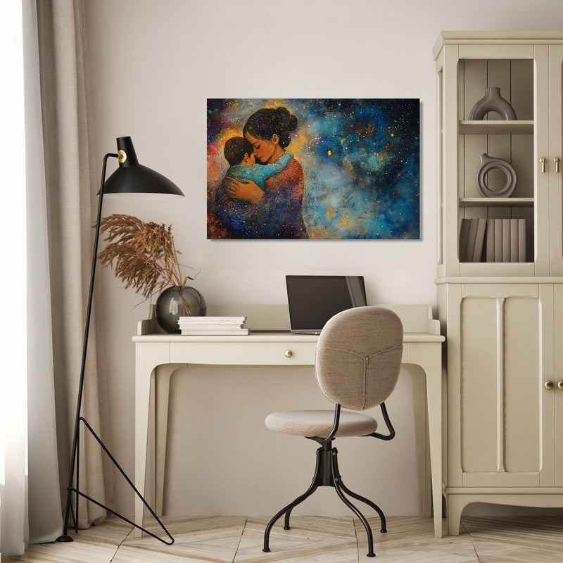 Mother and Child Starry Canvas