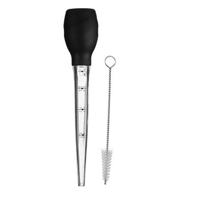 Black Silicone Baster With Brush | Zing