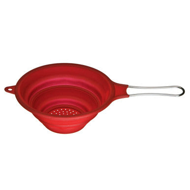 Red Silicone Collapsible Strainer | Zing