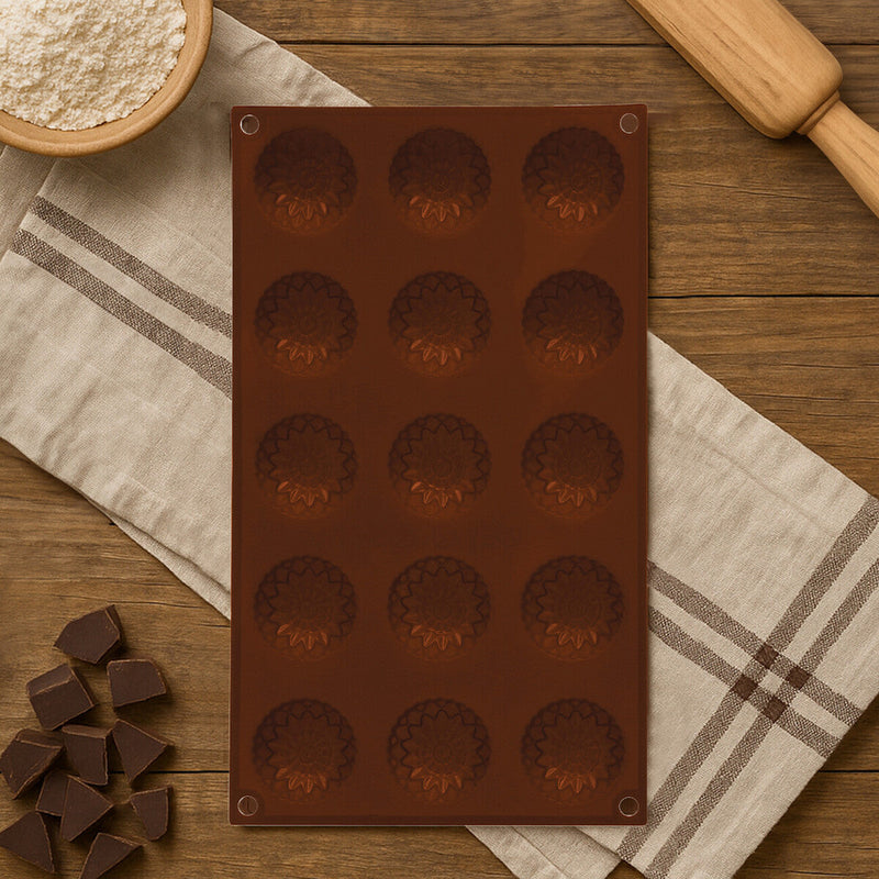 Hallie 15 Flower Shape Silicone | Chocolate Mould