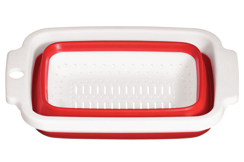 Red And White Collapsible Colander | Zing