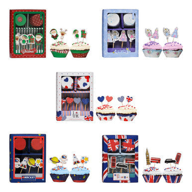 Christmas Cupcake Cases and Toppers Set | Diva