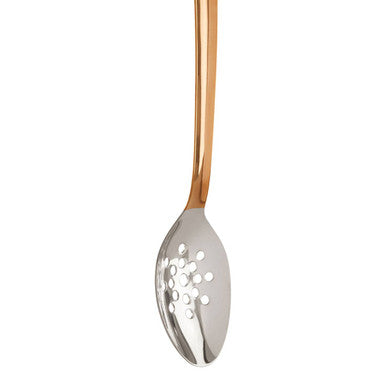 Stainless Steel Slotted Spoon with Copper Finish Handle | Freya