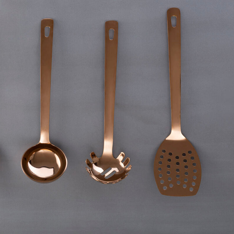Rose Gold Finish Slotted Turner | Freya