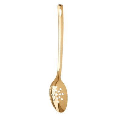 Gold Finish Slotted Spoon | Freya