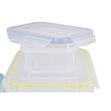 5 Piece Rectangular Food Containers with Airtight Lids | Herrela
