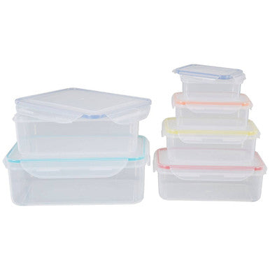 6 Piece Rectangular Food Containers with Airtight Lids | Herrela