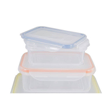 6 Piece Rectangular Food Containers with Airtight Lids | Herrela