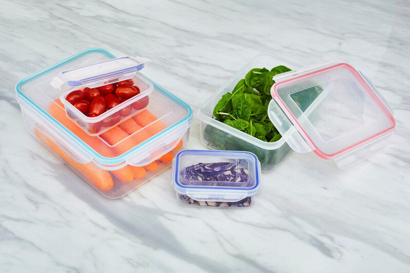 5 Piece Square Food Containers with Airtight Lids | Herrela