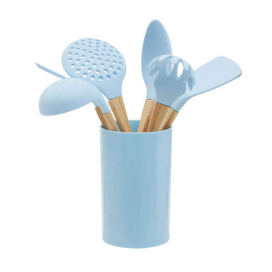 7 Piece Utensil Set In Pastel Blue | Zing