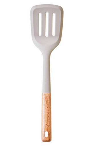 Stone Grey Silicone Head Slotted Turner | Nova