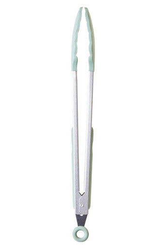 Sage Green Silicone and Stainless Steel Tongs | Nova