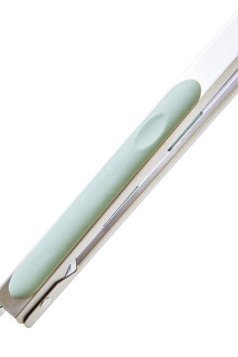 Sage Green Silicone and Stainless Steel Tongs | Nova