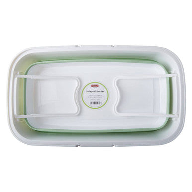 Collapsible Laundry Basket in Green and White | Averill